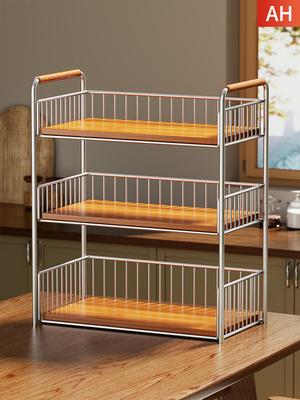 餐桌分层置物架桌面多层整理架饭桌上简易储物柜零食架子收纳好物