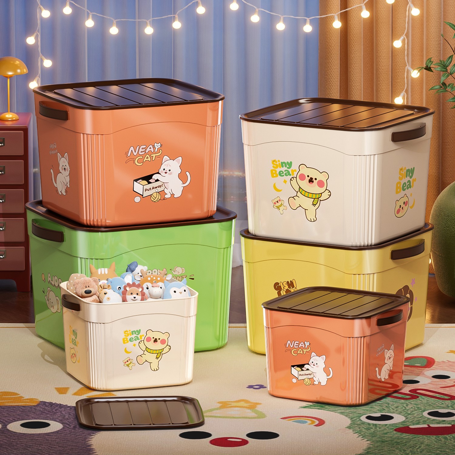 多巴胺玩具收纳盒杂物收纳箱