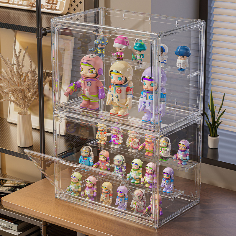 盲盒收纳展示架彩色手办乐