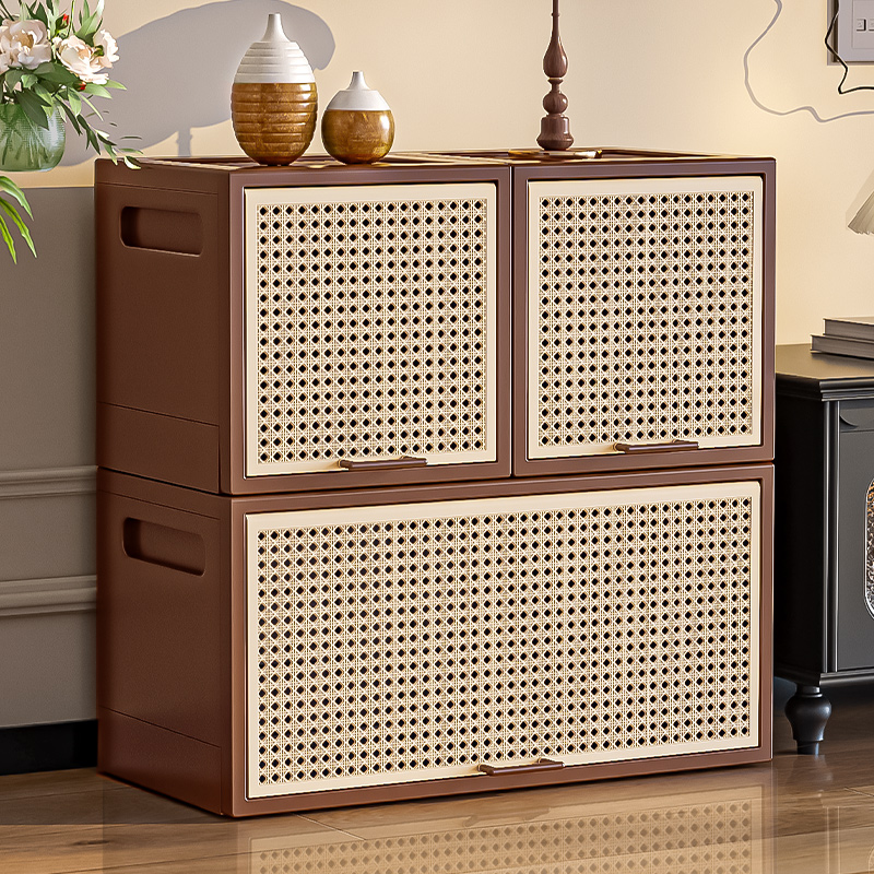 中古风收纳箱免安装家用组合柜