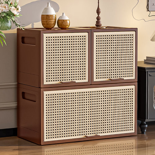 中古风收纳箱免安装家用组合柜