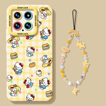 奥沃美适用小米15pro手机壳15创意防摔镜头全包带挂绳2024新款十五hellokitty硅胶xiaomi高级感卡通可爱14