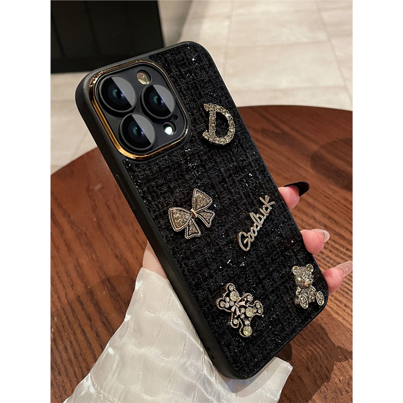 苹果16Promax手机壳新款个性小众ins小香风iPhone16pro带镜头膜全包防摔i15高级感网红轻奢女14pro潮名媛适用
