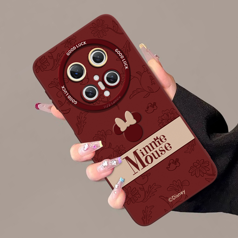 印花米妮红适用于华为mate70手机壳mate70pro+新款女高级mate60pro新年保护套mate50超火爆2025硅胶p40软外壳
