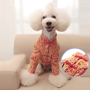 Unpet宝眷宠物衣服唐装春秋泰迪比熊柯基法斗猫咪衣服比熊狗狗服