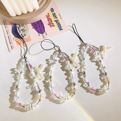 日韩ins星星蝴蝶结不规则手提链高级手机挂绳通用手机壳ccd相定制