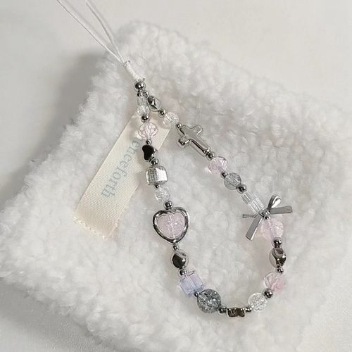 原创冷淡风Y2K串珠手机链ccd挂绳少女高颜值相机防丢绳钥匙扣定制