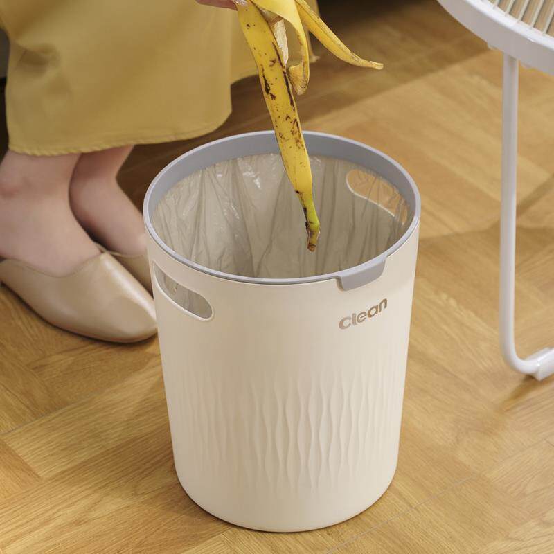奶油风垃圾桶家用大号高颜值厨房客厅厕所卫生间简约卧室轻奢纸篓