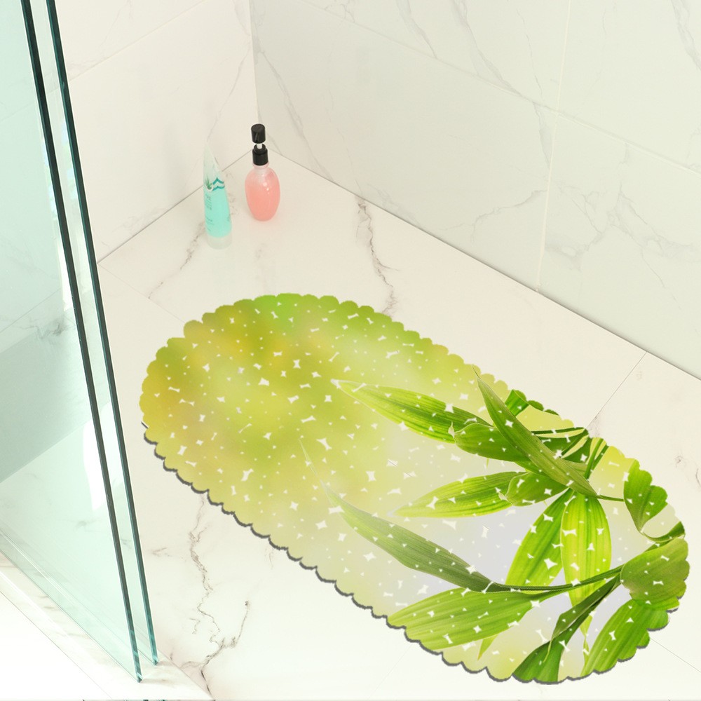 嫩绿新芽图阳台浴室垫疏水防滑门垫泳池公共场所防滑地垫直销定制