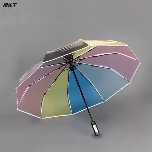 Новая Creative 10 Bone Plus Полная автоматическая складная радуга прозрачная зонтика