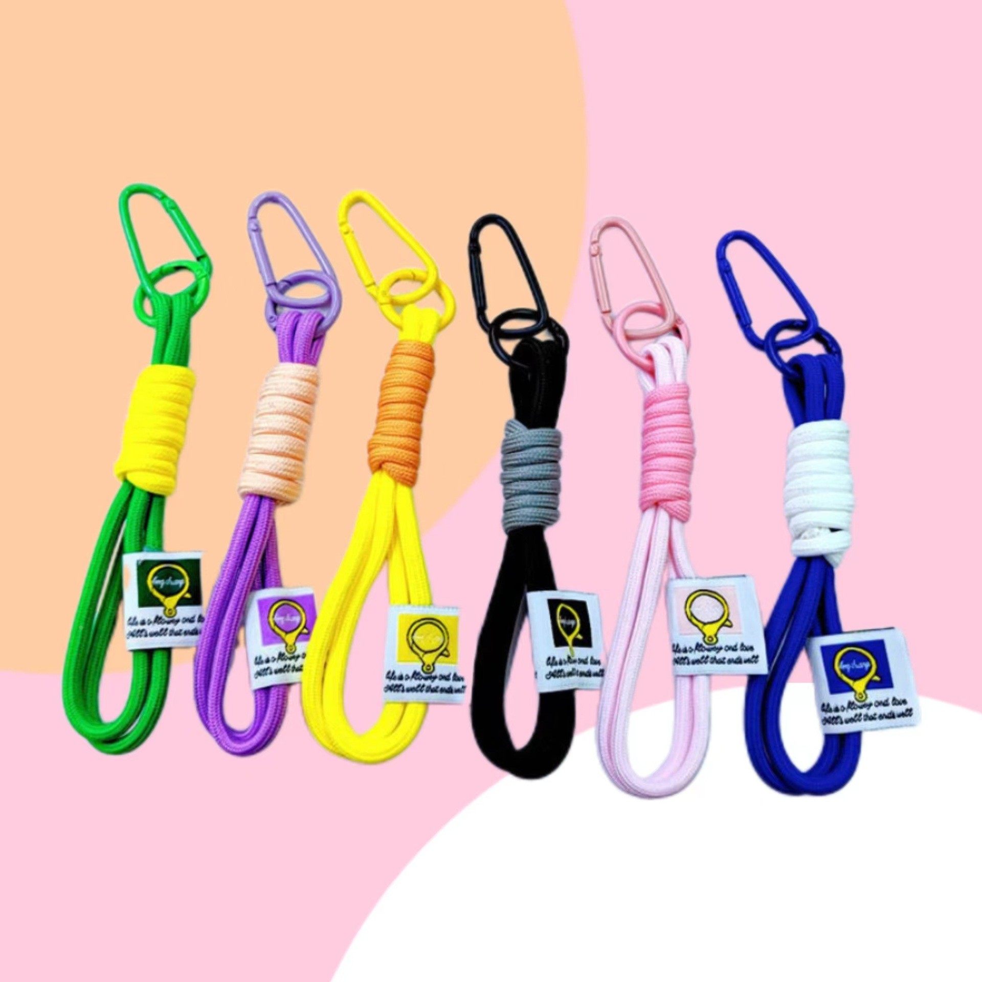 户外背包钥匙扣尼龙编织绳男女登山扣包手机壳挂件水杯织带手定制