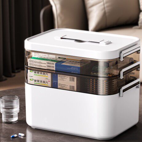 药箱家用大容量超大号分类收纳盒分格家庭装多层医疗箱透明便定制