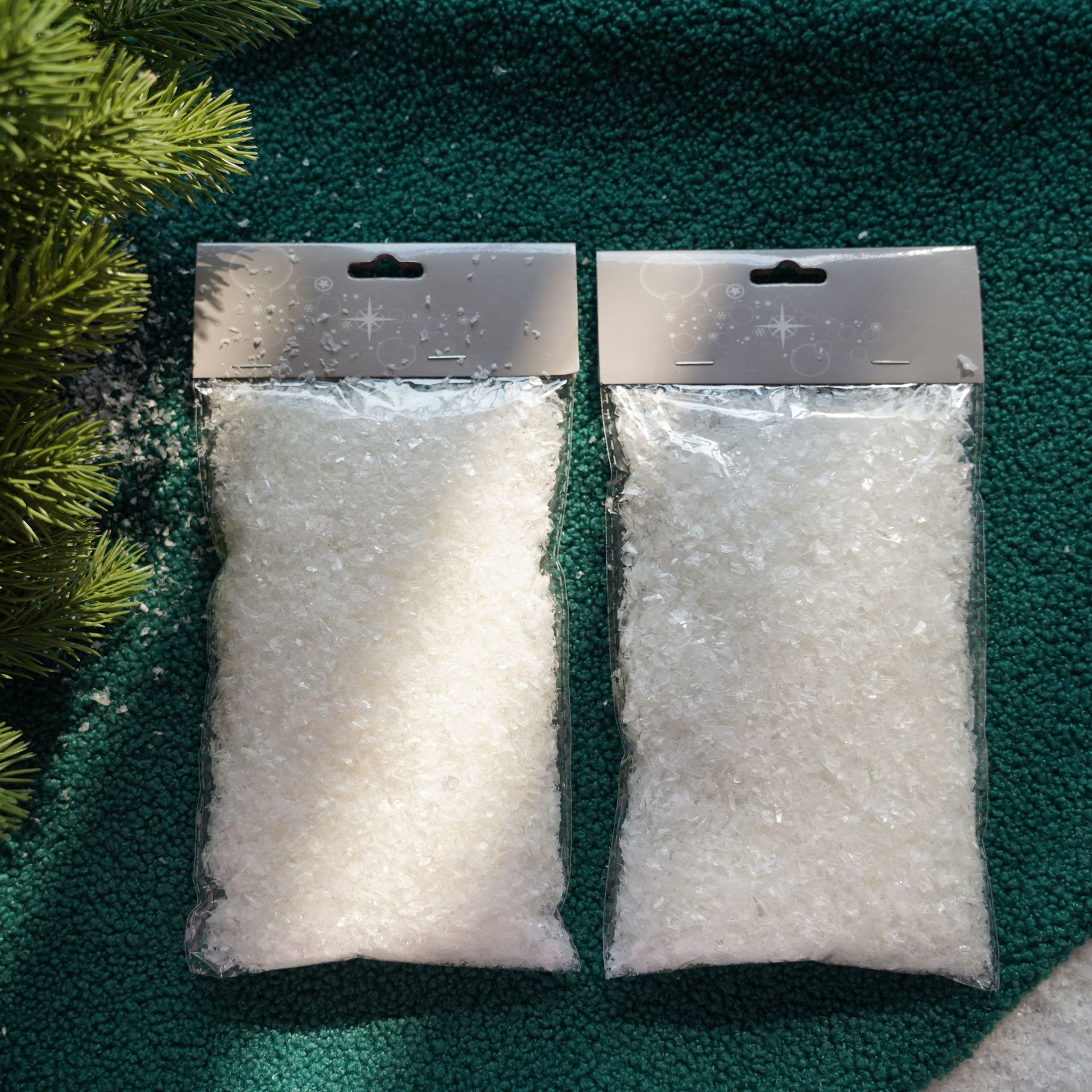 青檬圣诞节装饰品圣诞雪粉干雪花塑料片场影拍摄道具圣诞树飘定制