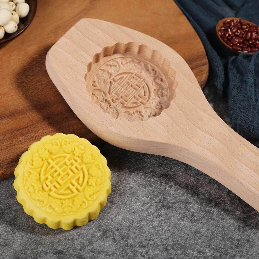 木制月饼模具木质冰皮月饼紫薯绿豆山药