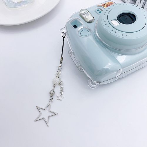 ins日韩系咕本咕卡链甜酷五角星手机链ccd相机挂件包包钥匙扣定制