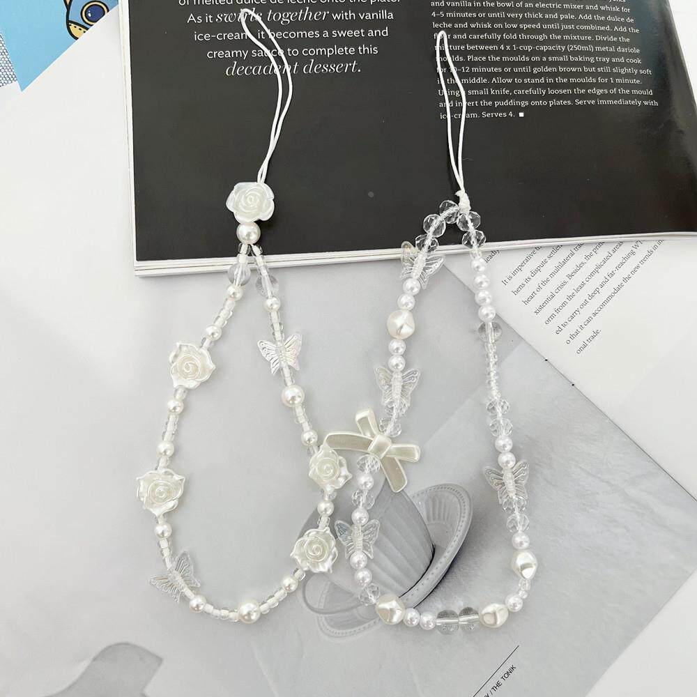 玫瑰花手机挂绳吊坠高颜值防掉链子包包装饰品手链炫彩可爱女