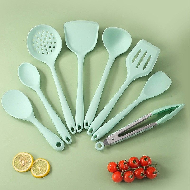 北欧绿色硅胶5件套硅胶锅铲套装不粘锅专用厨房炒菜铲子勺定制