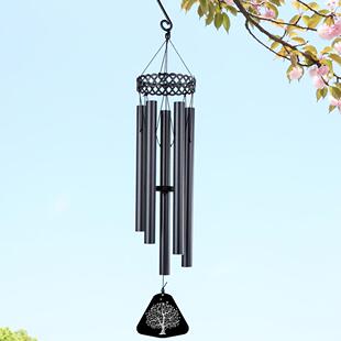 饰定制 现货全黑铝管铝片金属管户外风铃挂件花园装