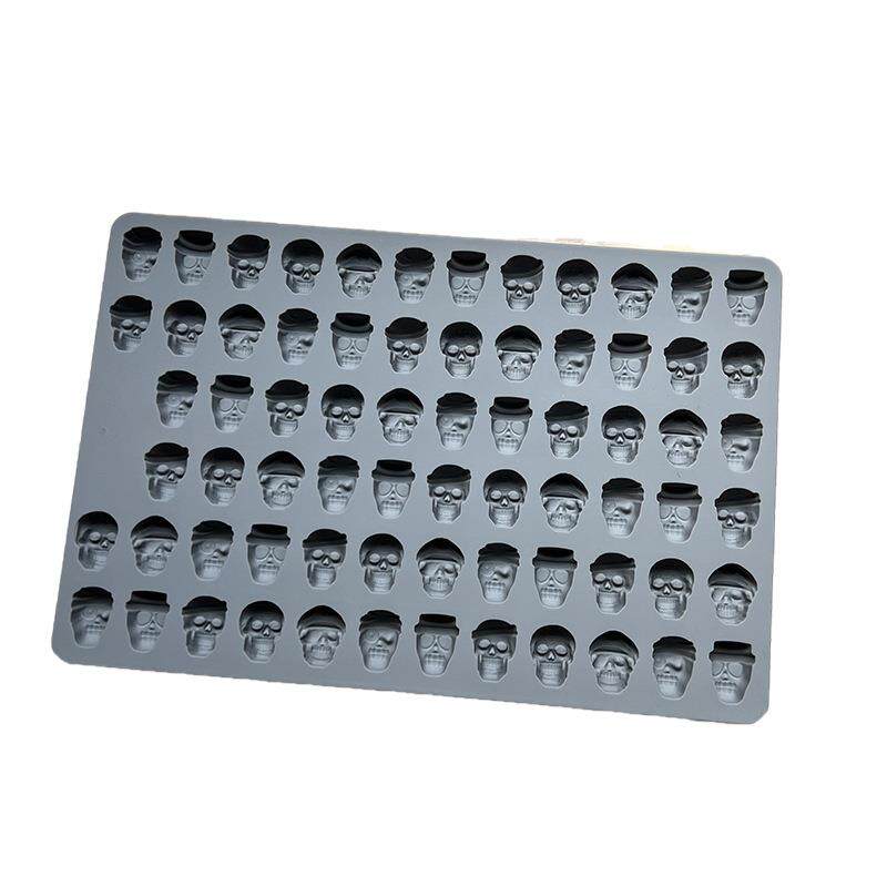 现货骷髅头硅胶烘焙模具迷你宠物狗零食饼干模具狗粮硅胶烤盘