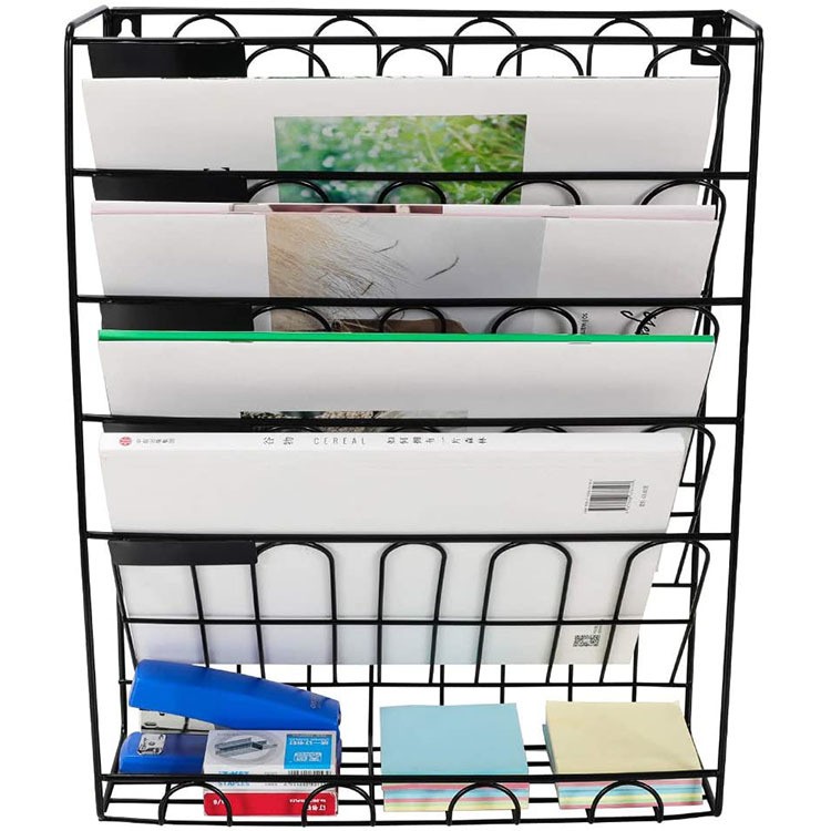 欧式简约多层书架桌面书刊杂志收纳架创意收纳置物架铁艺文件夹架定制