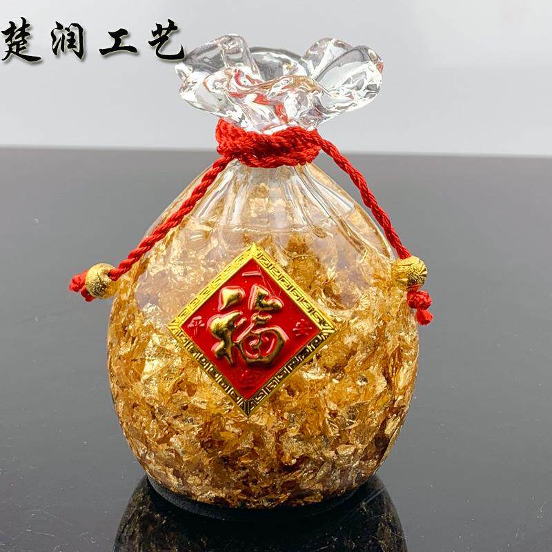 新款上市金箔福袋工艺品摆件 公司创意礼品新奇特定制