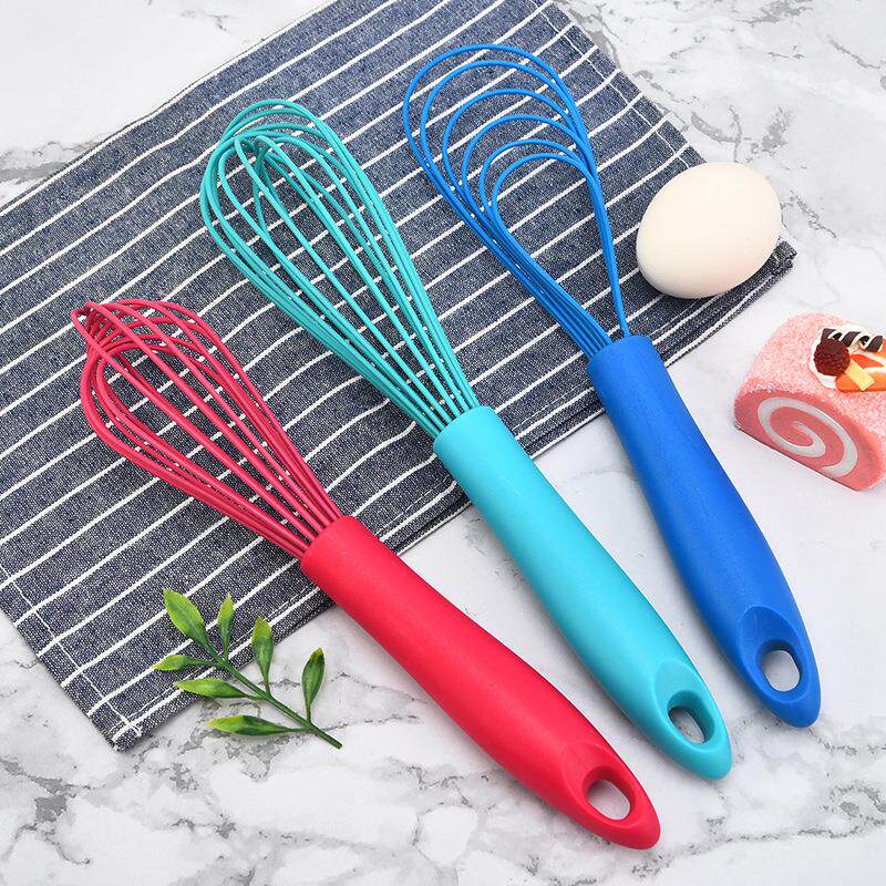 硅胶打蛋器塑料手柄手动搅拌器家用面粉鸡蛋奶油打发器烘焙工具