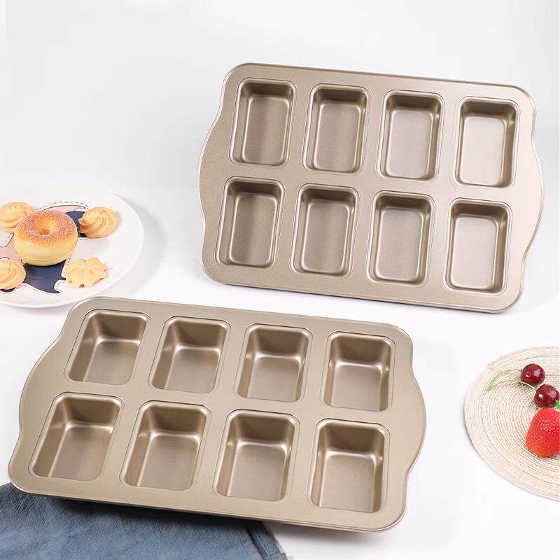 8连长方形吐司模具布磅蛋糕汉堡胚餐包面包磨具家用不粘烤盘