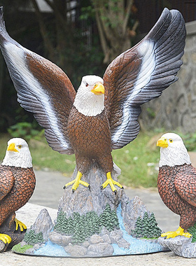 户外仿真老鹰摆件别墅庭院家居装饰招财镇宅驱鸟工艺品动物雕塑