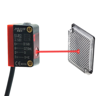 远距离聚光点镜面回归反射激光传感器开关BX-R52检测0-10米无盲区