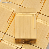 正品 礼品定制 皇豪朗声充气打火机钢音纯黄铜高端不防风送男士