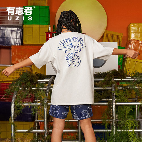 有志者UZIS男运动短袖和平鸽