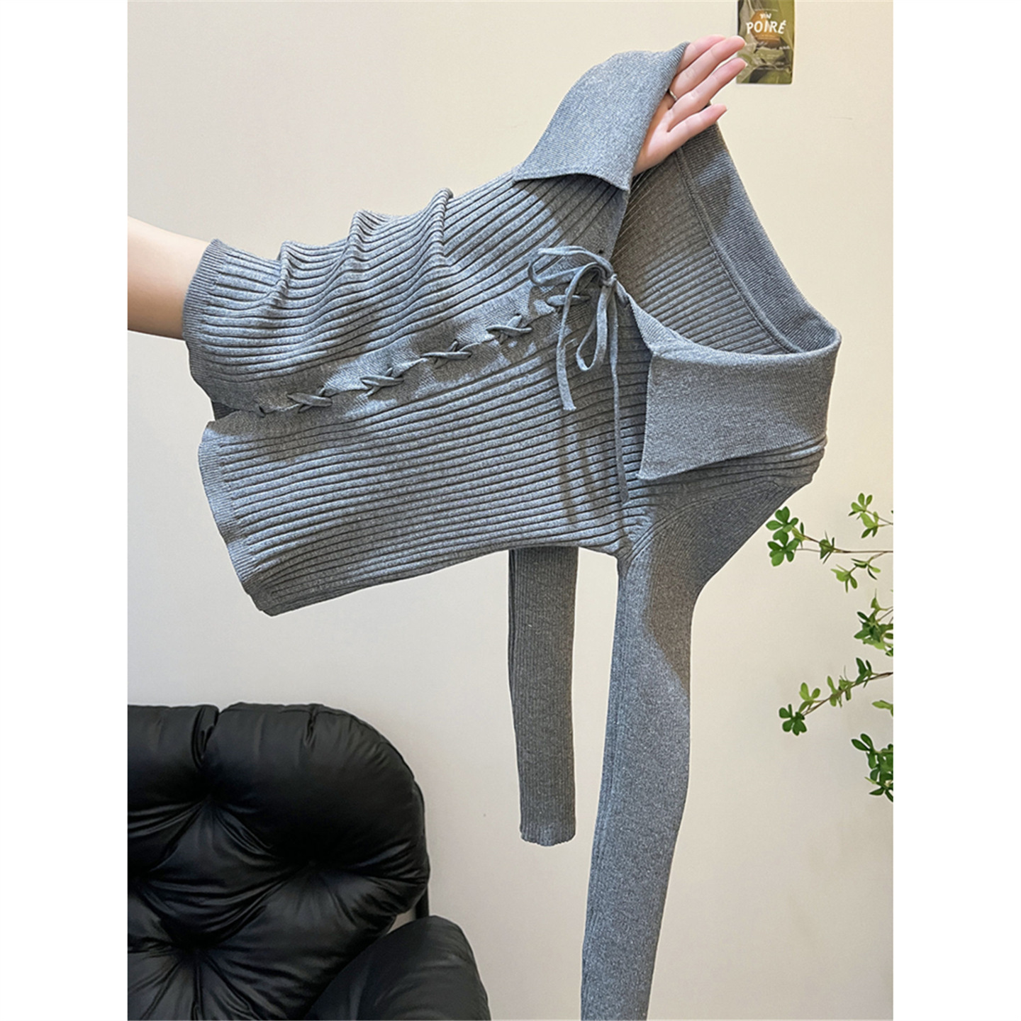 法式气质修身高级感打底针织衫女