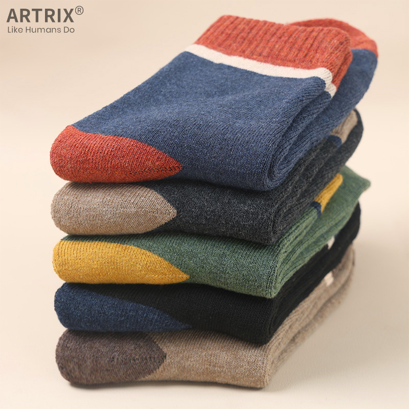 驼色袜子加厚袜子运动保暖男士