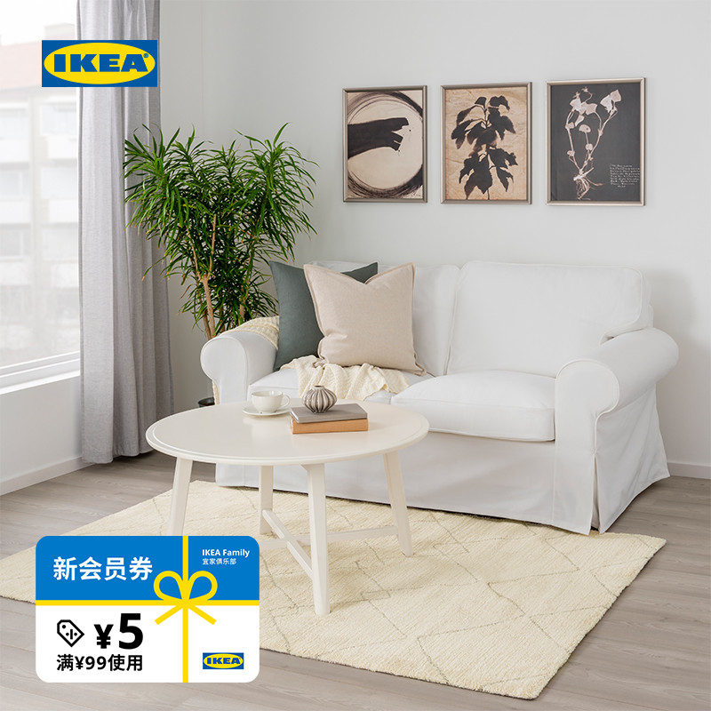 宜家短绒蓝色客厅地垫