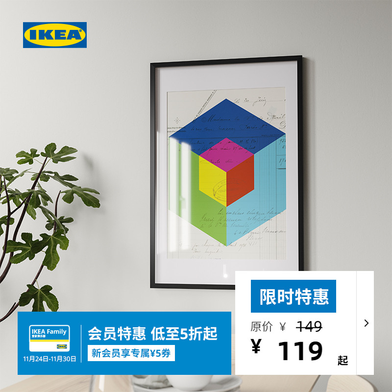IKEA宜家略达姆墙面画框