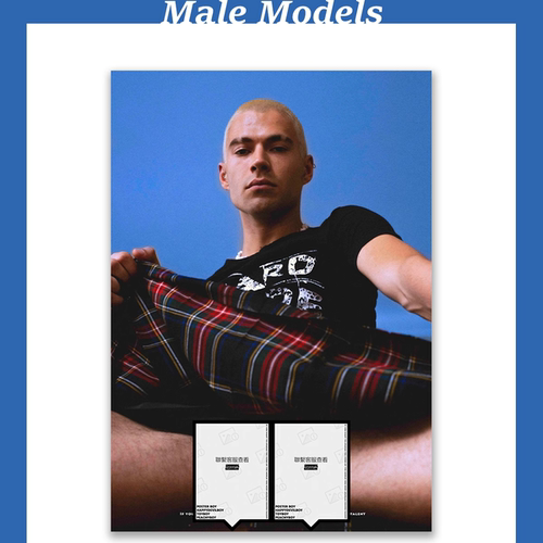 POSTERBOY/男模装饰画/时尚大片画/复古颗粒噪点海报/M055