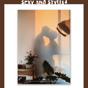 性感男孩海报/剪影氛围感装饰画/A3尺寸同志POSTERBOY基画/S004