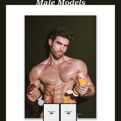 男模DavidOrtega性感海报/多巴胺肌肉线条同志装饰画/POSTERBOY