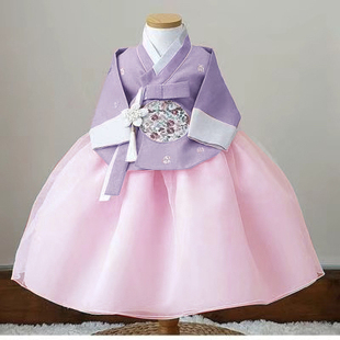 女童韩服儿童舞蹈表演服节日礼服延吉服饰六一十一女孩生日聚会