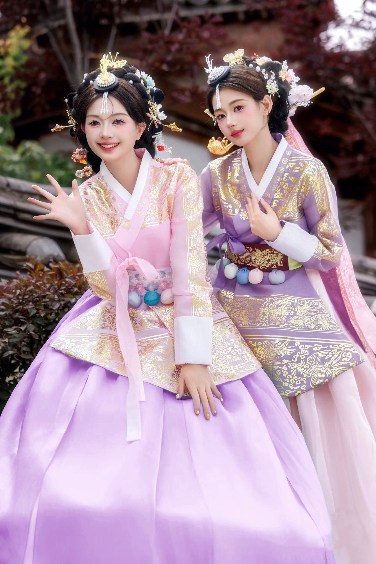 高级新款爆款韩服闺蜜朝鲜服新年礼服艺术照旅拍婚服韩服延吉服饰
