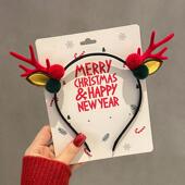 圣诞节发箍儿童发饰发夹节日礼物鹿角发卡派对装 扮头箍cos头爆款