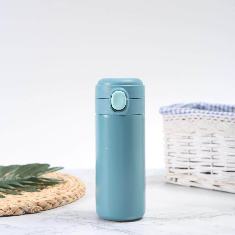 创意迷你豌豆杯可爱小巧广告礼品水杯双层真空便携弹跳盖保温爆款