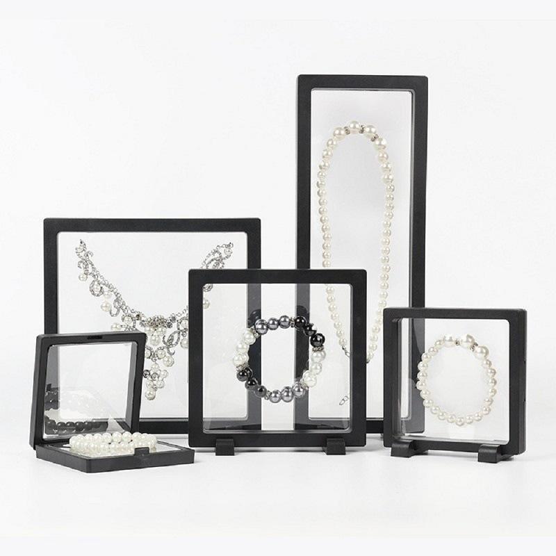 透明PE膜悬浮盒首饰收纳盒 饰品展示盒项链手串首饰盒 耳环收爆款