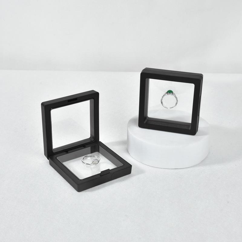 pe悬浮薄膜包装盒穿戴甲收纳盒子耳饰文玩打包抽屉卡纸首饰盒爆款