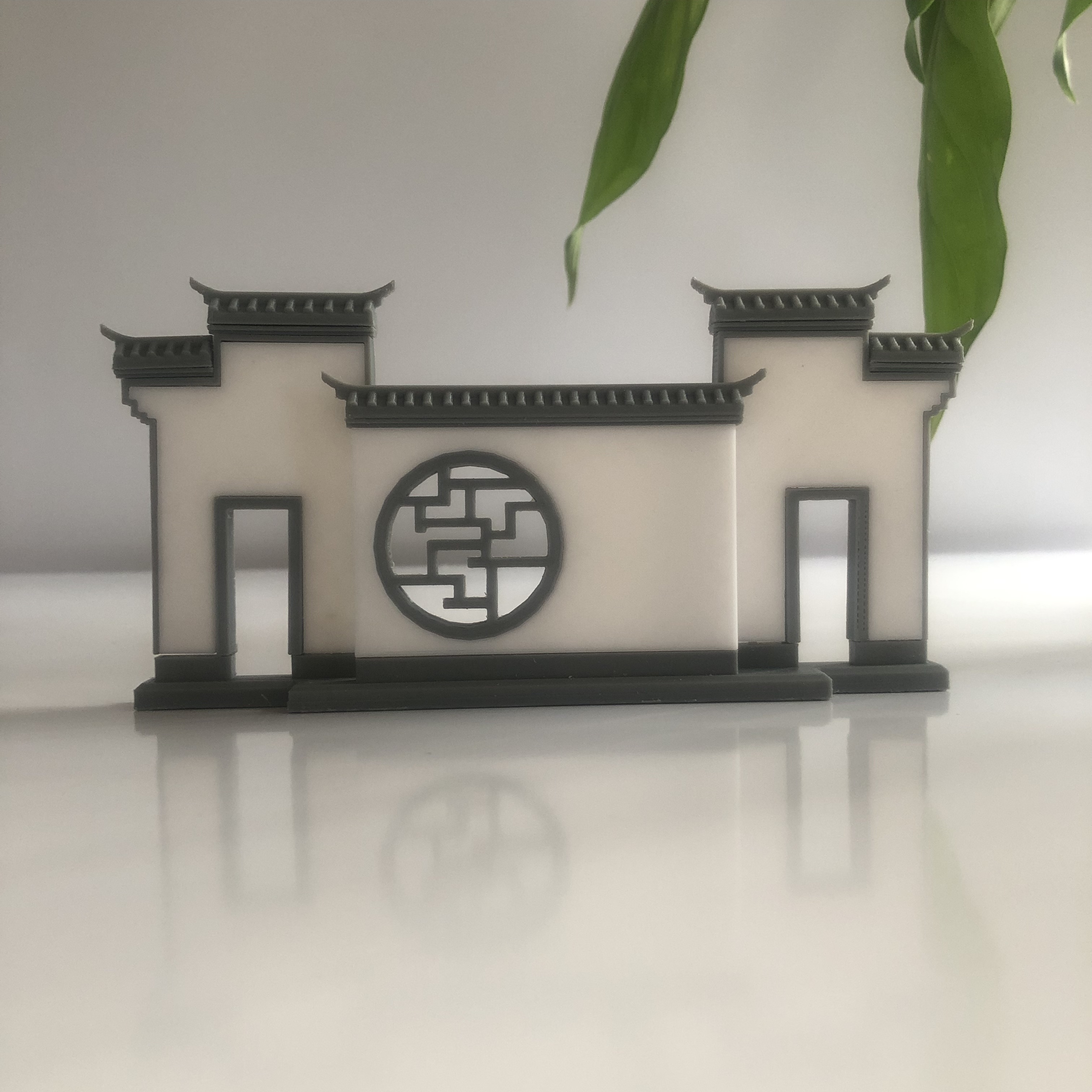3D打印中式古建筑微缩景观摆件
