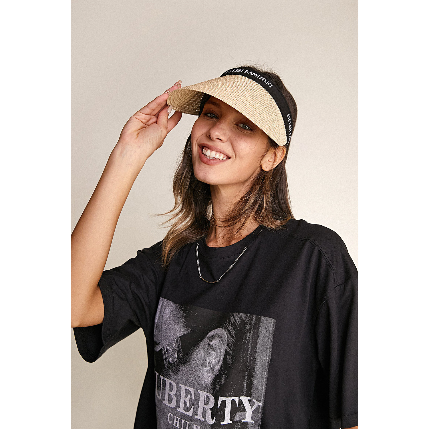 suri品牌太阳帽女拉菲草空顶帽卡其色帽显脸小运动通勤百搭夏季