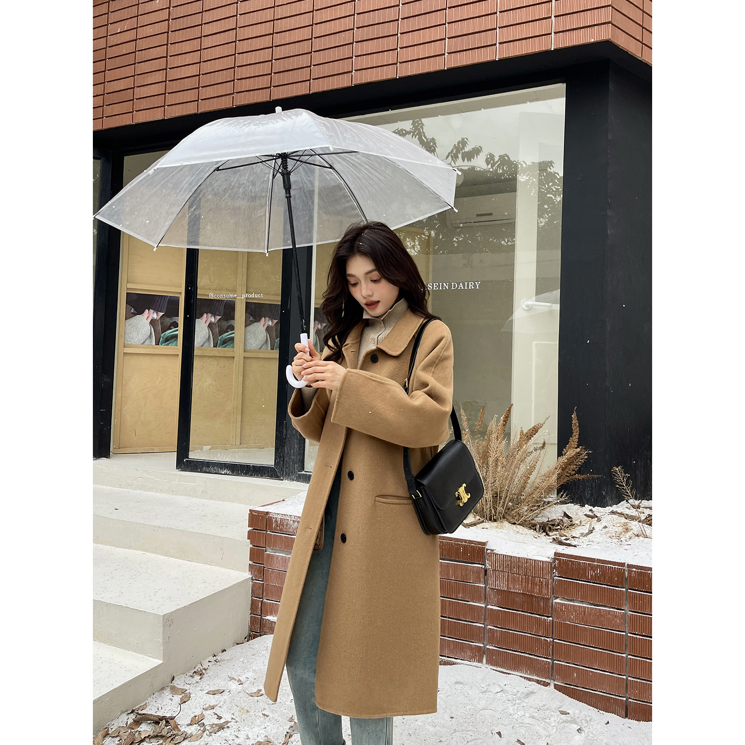 Suri70绵羊毛羊毛外套大衣(