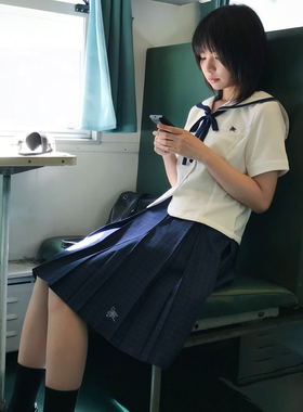 【小霁中】山川会社原创jk水手服格裙套装TR校供感55CM中裙