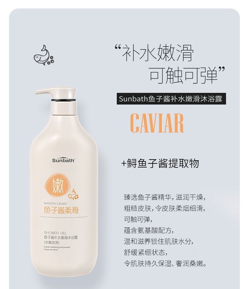 鱼子酱\烟酰胺沐浴露900ml家庭装