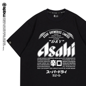 ZPBW日本朝日啤酒t恤夏男女无性别穿搭美式 复古宽松休闲短袖 衣服